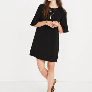 Flutter-Sleeve Mini Dress - NWT Black Madewell Size Sm